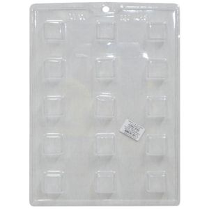 Forma de Acetato Simples Semiprofissional Bombom Quadrado Ref. 60 (01 unidade)