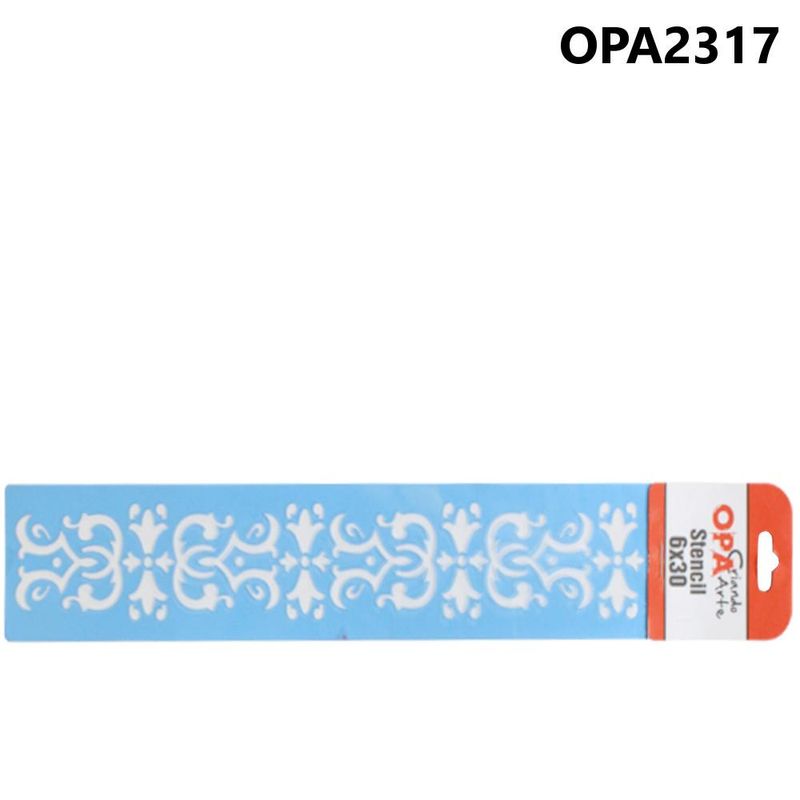 Stencil-Simples-de-Acetato-para-Pintura-6x30cm-Ref.-OPA-2317-Arabesco-Medieval-II-OPA--01-unidade-