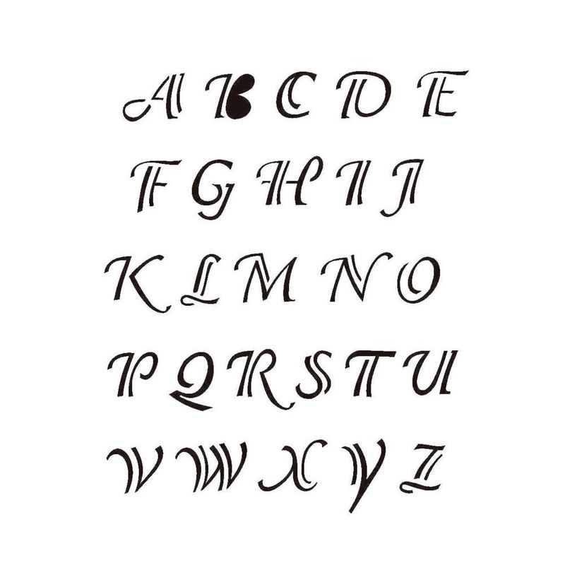 Stencil Simples de Acetato para Pintura 15x20cm Ref. OPA 299 Alfabeto Clássico OPA (01 unidade)