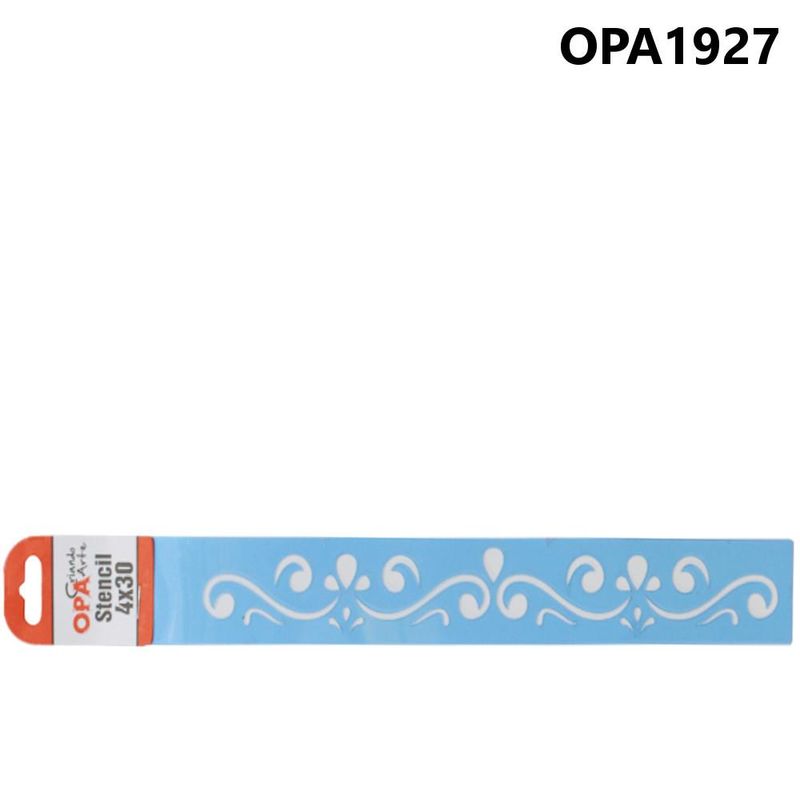 Stencil Simples de Acetato para Pintura 4x30cm Ref. OPA 1927 Ornamento OPA (01 unidade)