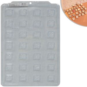 Forma de Acetato Simples Semiprofissional Tablete Alfabeto Ref. 3643 BWB (01 unidade)