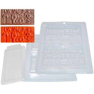 Forma em Acetato com Silicone Tablete La Mejor Mamá de todas Ref. 10088 2 Cavidades BWB (01 unidade)