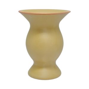 Cuia de Cerâmica Lisa Cor Ocre Com Borda Dourada 350ml Ref.: 182366G MondoCeram (01 unidade)
