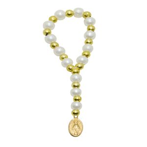 Dezena com Contas Peroladas e Douradas Ref. 309 (10UND)