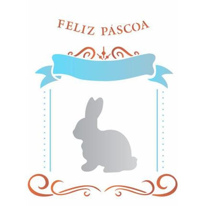 Stencil Simples de Acetato para Pintura 15x20cm Ref. OPA 1905 Placa Páscoa OPA (01 unidade)