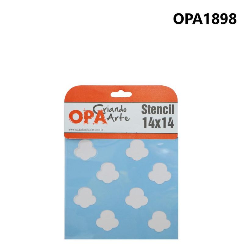 Stencil Duplo de Acetato para Pintura 14x14cm Ref. OPA 1898 Patinhas OPA (01 unidade)