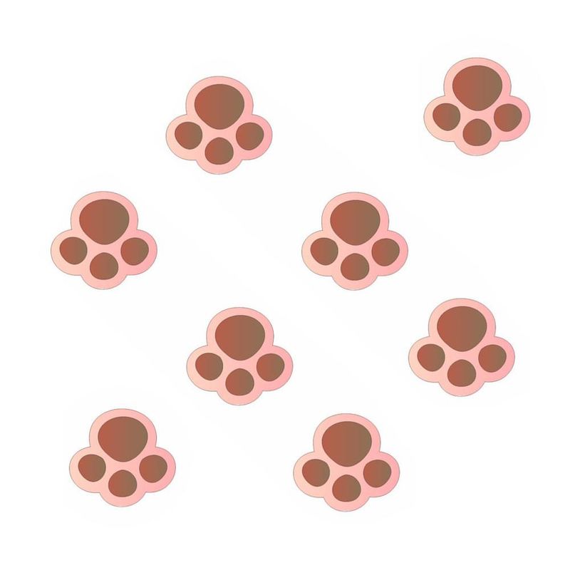 Stencil Duplo de Acetato para Pintura 14x14cm Ref. OPA 1898 Patinhas OPA (01 unidade)