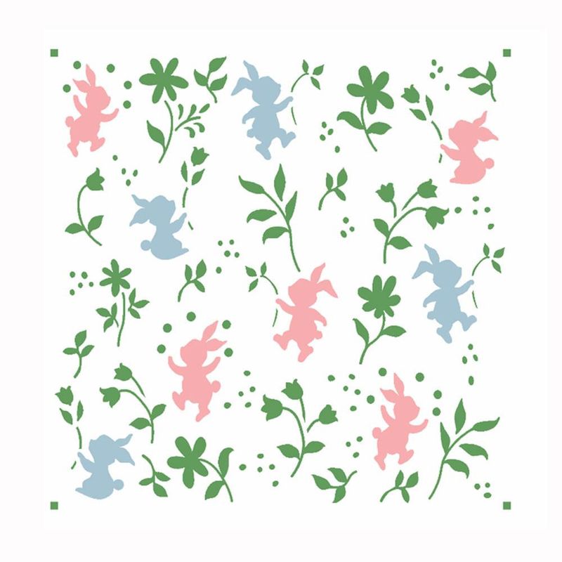 Stencil Simples de Acetato para Pintura 14x14cm Ref. OPA 2827 Estamparia Coelhos I OPA (01 unidade)
