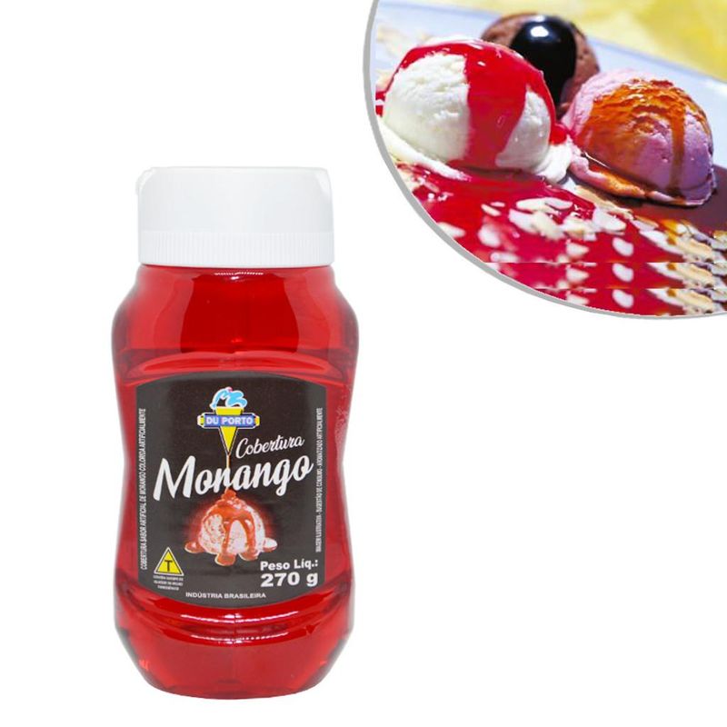 Cobertura-para-Gelados-Comestiveis-Sabor-Artificial-de-Morango-Du-Porto--270-gramas-