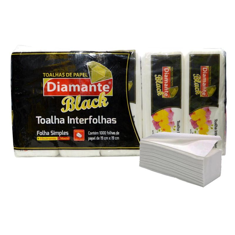 Papel-Toalha-Interfolhadas-Black-19x19cm-Diamante--1000-folhas-