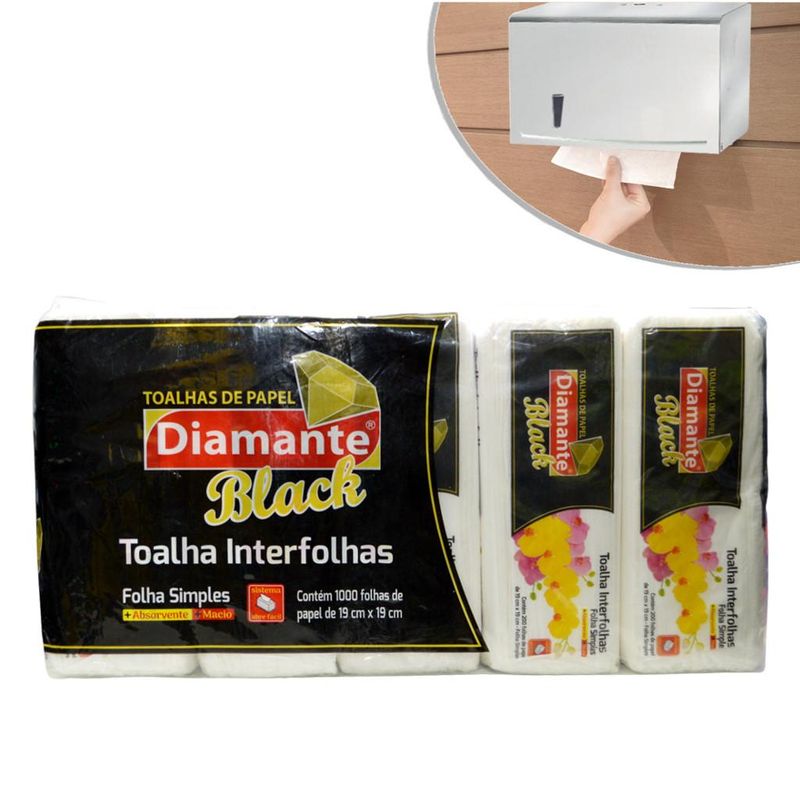 Papel-Toalha-Interfolhadas-Black-19x19cm-Diamante--1000-folhas-