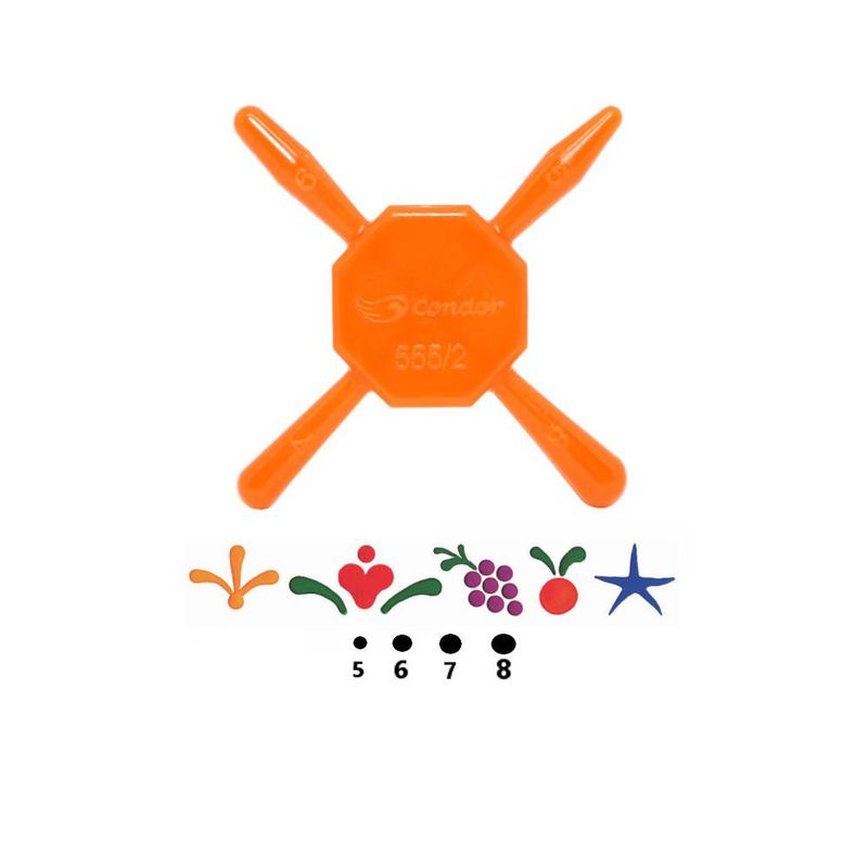 Pinta-Bolinhas-de-Polipropileno-com-4-Pontas-Laranja-Neon-Ref.-555-2-Condor--01-unidade-