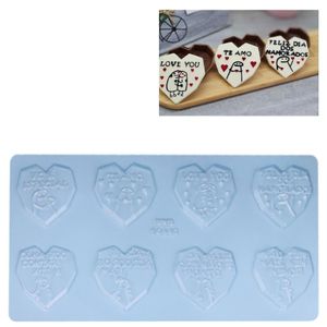 Forma de Acetato Coração Lapidado Tablete Flork Tipo 200g Ref.: 10440 BWB (1 unidade)