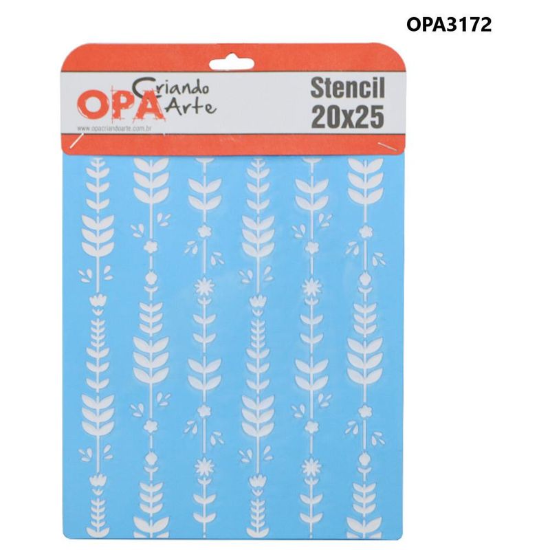 Stencil Simples de Acetato para Pintura 20x25cm Ref. OPA 3172 Estamparia R Escandinavos OPA (01 unidade)