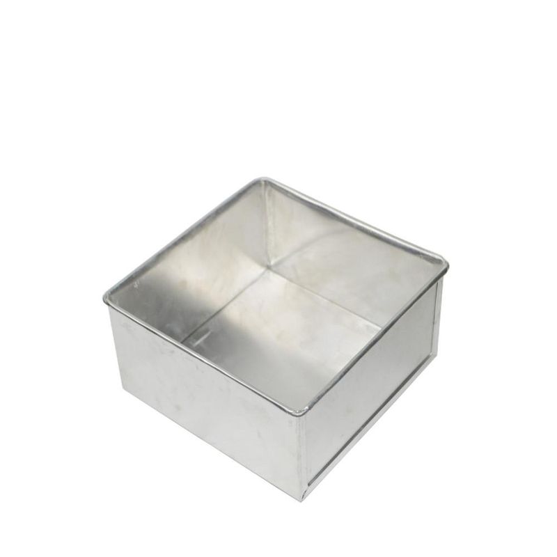 Forma-de-Aluminio-Quadrada-Fundo-Fixo-para-Bolo-15x15x10cm-Aluminio-Circular--01-unidade-
