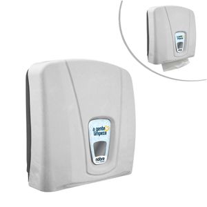 Dispenser para Papel Toalha 1/3D Cinza/Branco Nobre Ref. 33650 (01UND)