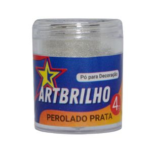 Pó para Decoração Perolado Prata ArtBrilho (4 gramas)