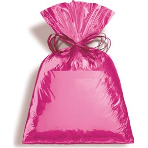 Saco Plástico Liso Metalizado Rosa Tamanho P5 15x29cm Cromus (50 unidades)