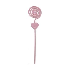 Espiral Plástico Rosa Bebê 2,8cm x 11,6cm (10 unidades)