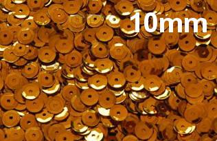 Lantejoula Metálica 10mm Ref. 150 Ouro Lantecor (100 gramas)