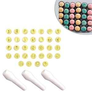 Kit Carimbos Letras Amarelo Ref. 410914 Blue Star (35 peças)