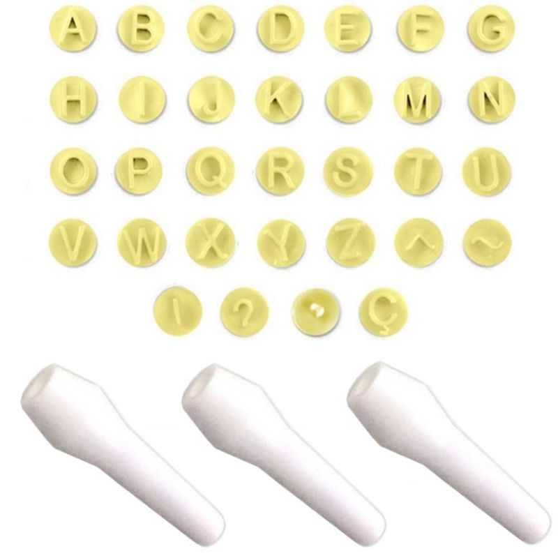 Kit-Carimbos-Letras-Amarelo-Ref.-410914-Blue-Star--35-pecas-