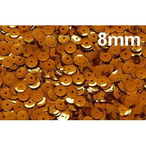 Lantejoula Metálica 8mm Ref. 150 Ouro Lantecor (100 gramas)