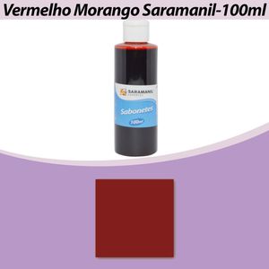 Corante Líquido para Sabonetes Artesanais Vermelho Morango Saramanil (100ml)