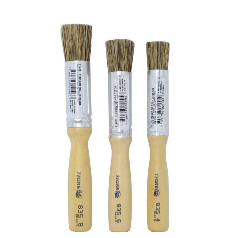 Pincel-Redondo-Broxinha-Cerda-Animal-Gris-Ref.-835-Tigre--01-unidade--0--13cm-D-