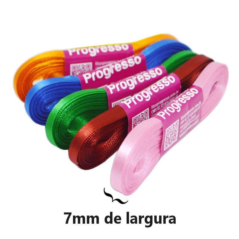 Fita de Cetim CF001 Progresso (10 metros)-066-laranja-7mm