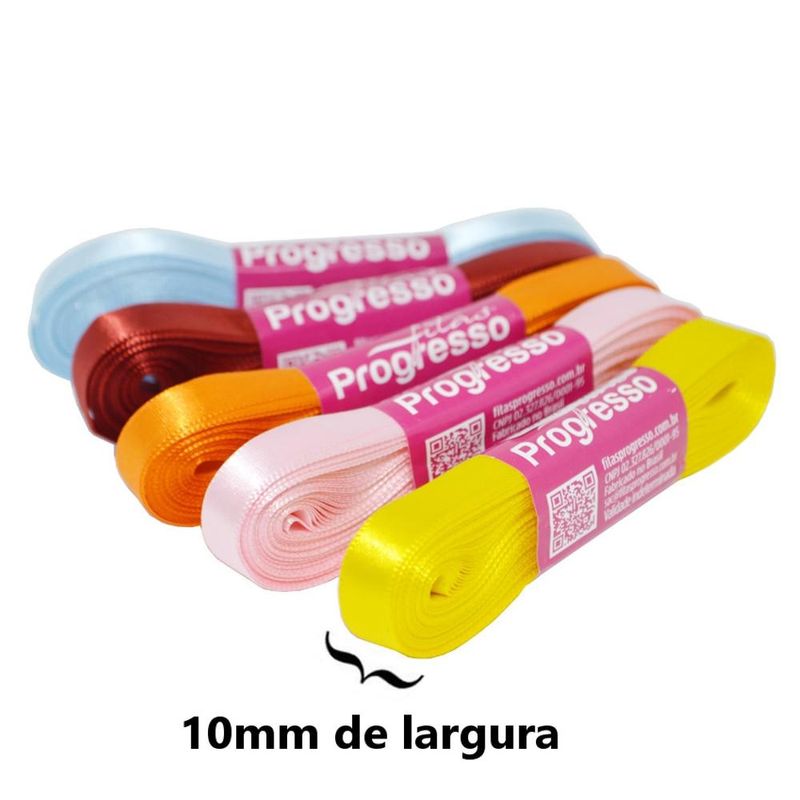Fita de Cetim CF002 Progresso (10 metros)-201-branco-10mm