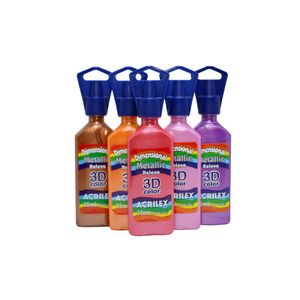 Tinta Dimensional Relevo 3D Metallic 35ml Acrilex (1 unidade)