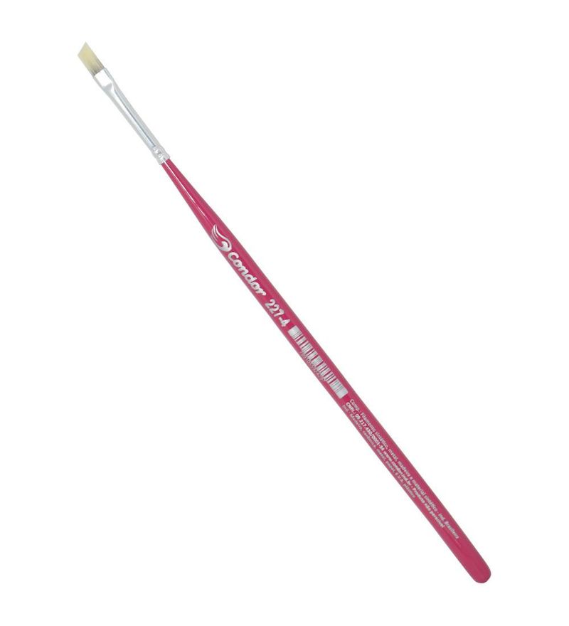 Pincel Artístico Chanfrado Ponta Filamento Sintético Toray Gris Ref. 227 Condor (01 unidade)-Nº-04