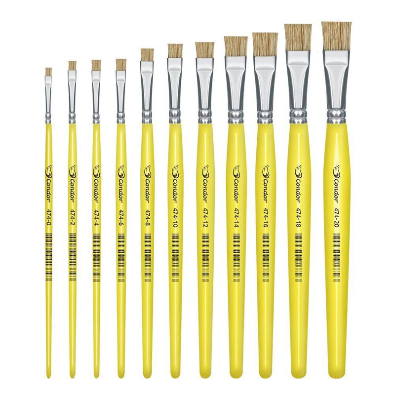 Pincel Escolar Chato Ponta Cerda Natural Ref. 474 Condor (01 unidade)-Nº-04