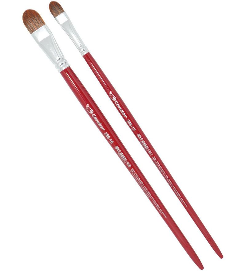 Pincel Artístico Língua de Gato Ponta Filamento Sintético Suave Ref. 286 Condor (01 unidade)-Nº-16