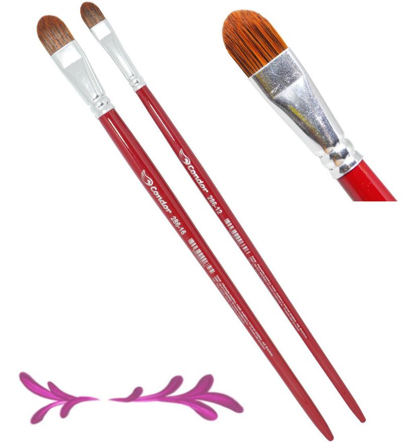 Pincel-Artistico-Lingua-de-Gato-Ponta-Filamento-Sintetico-Suave-Ref.-286-Condor--01-unidade--Nº-12
