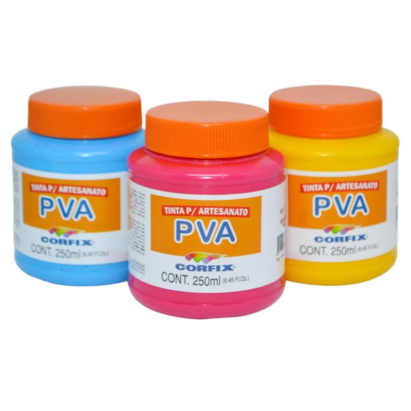 Tinta P/ Artesanato PVA 250ml Corfix (01 unidade)-308-amarelo-ouro