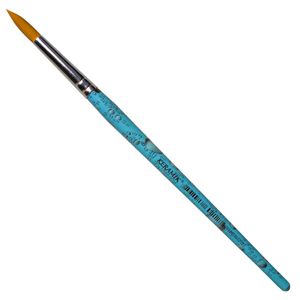 Pincel Formato Redondo C/ Cabo Curto e Pelo de Nylon Dourado Ref. 311 Keramik (01 unidade)