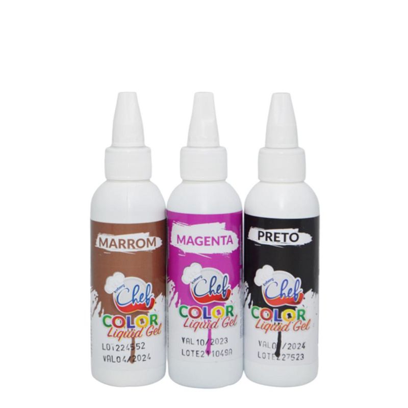 Corante Color Líquid Gel 60gr Chef Iceberg (01 unidade)-amarelo