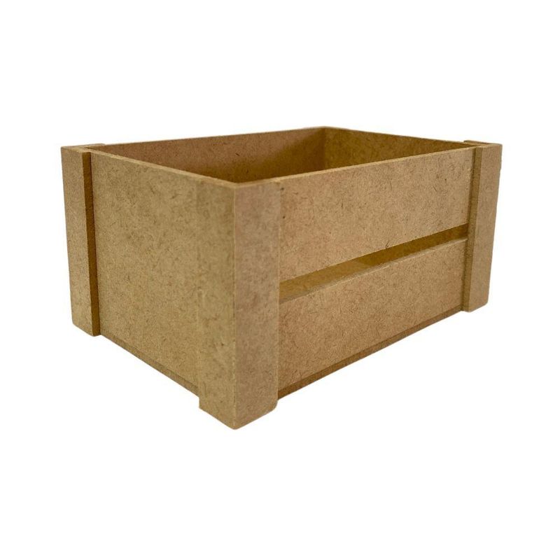 Cesta de MDF Caixotinho M Ref.: 13003 15x10,5x7,5cm Contraste (01 Unidade)