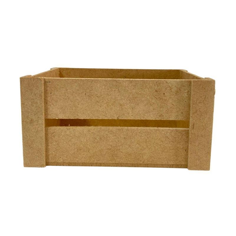Cesta de MDF Caixotinho M Ref.: 13003 15x10,5x7,5cm Contraste (01 Unidade)