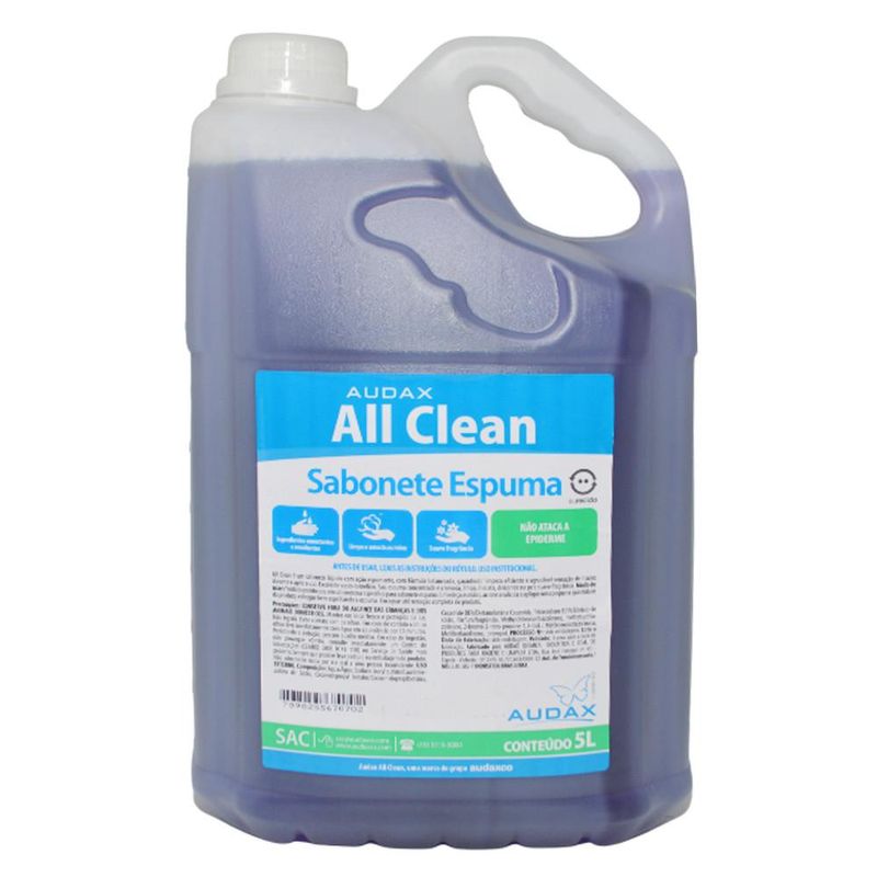 Sabonete-Liquido-Espuma-Floral-All-Clean-Audaxco--5-litros-