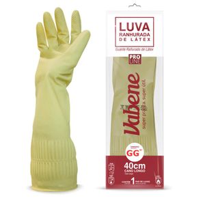 Luvas de Látex Ranhurada Flex Pro Line Cano Longo Tamanho GG 10" Vabene (01 Par)