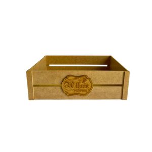Cesta de MDF Caixote P Retangular com Rótulo 1 Ref.: 11121 26x18,5x8cm Contraste (01 Unidade)