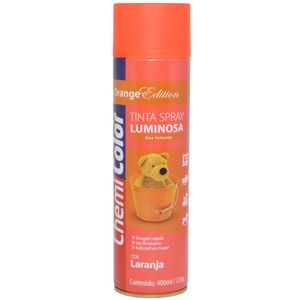 Tinta em Spray Luminosa Uso Interno Chemi Color Edition Laranja 400ml Baston (01 unidade)