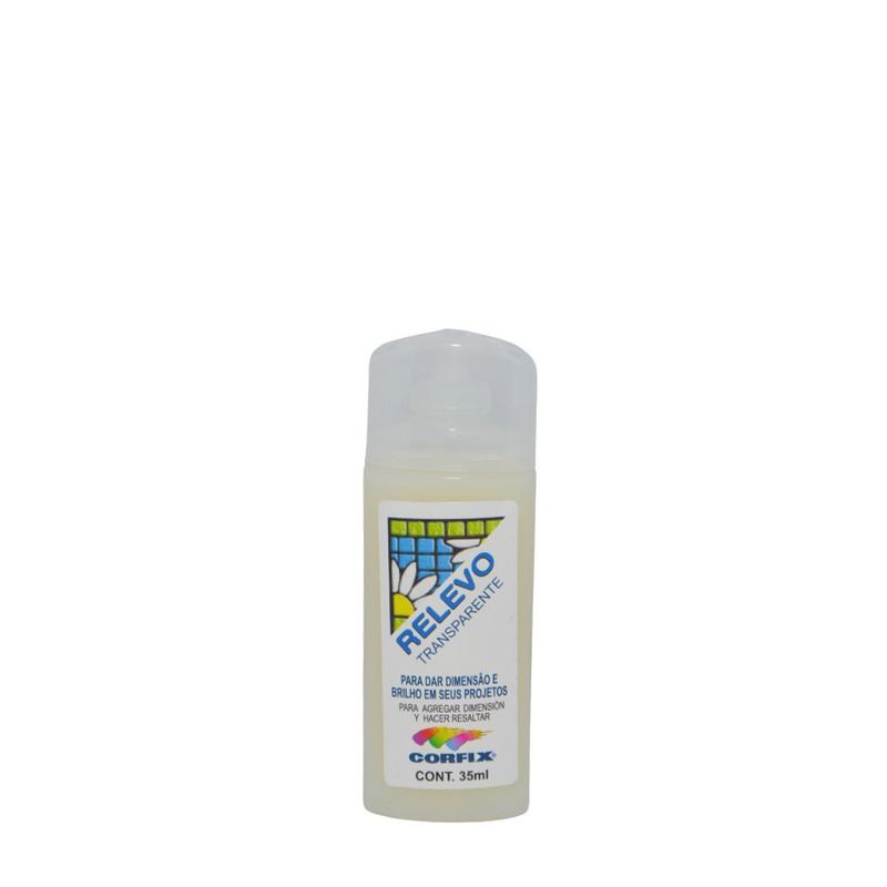 Tinta Relevo 3D Transparente 300-Incolor Corfix (35ml)