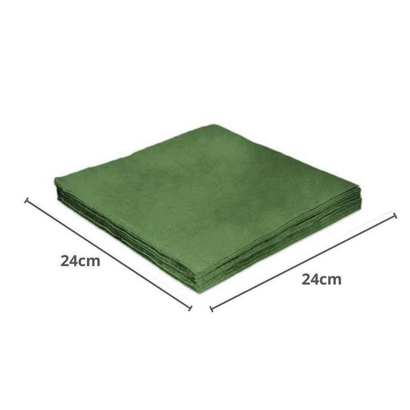 Guardanapos de Papel em Folha Dupla 24x24cm Verde Silver Festas (20 unidades)