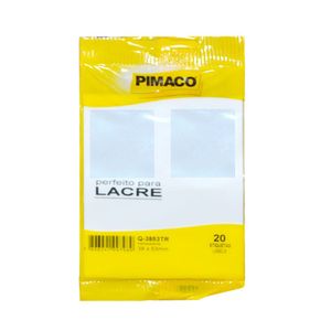 Etiqueta Adesiva Retangular Transparente Q-3853TR 38x53mm Pimaco (20 etiquetas)