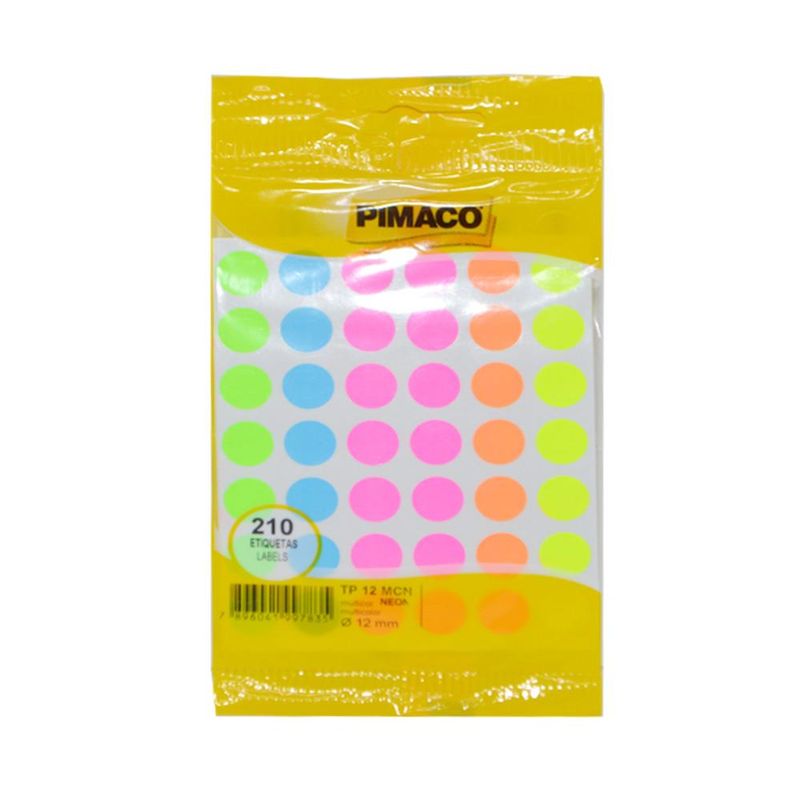 Etiqueta-Adesiva-Multiuso-Circular-TP-12-Multicor-Neon-12mm-Pimaco--100-etiquetas-