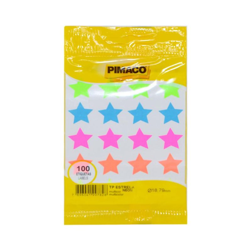 Etiqueta-Adesiva-Multiuso-TP-Estrela-Multicor-Neon-1879mm-Pimaco--100-etiquetas-
